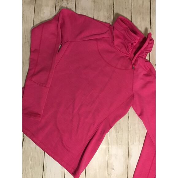 Fabletics Pink 1/4 zip Athletic Jacket Athleta pullover Small - Picture 2 of 8